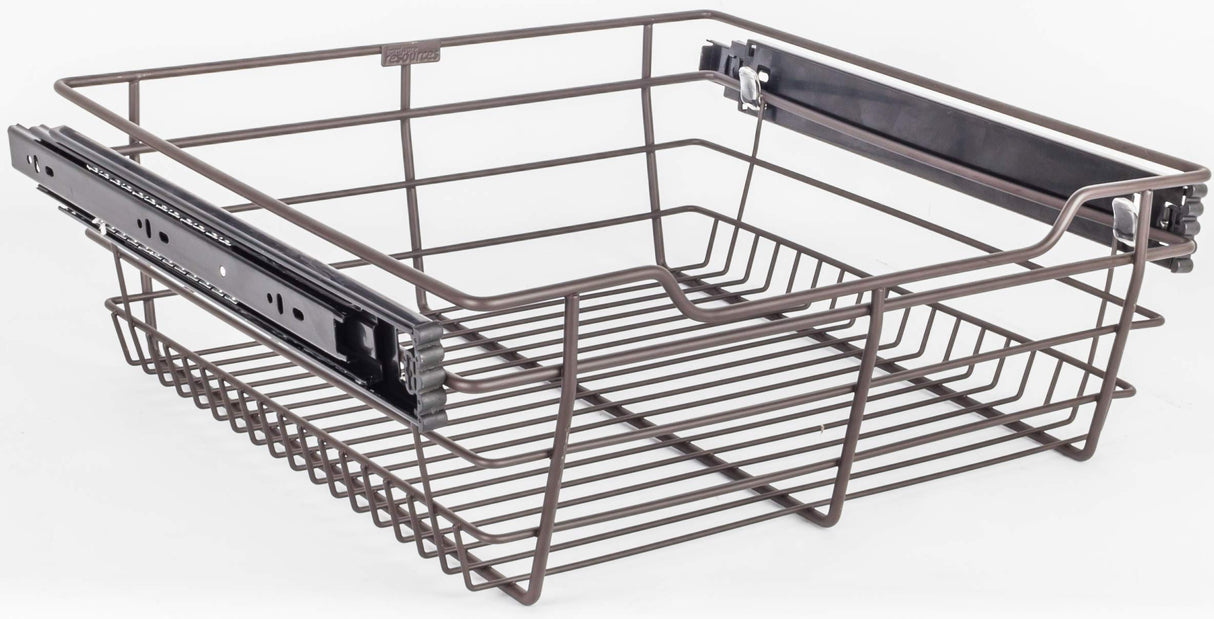 Hardware Resources POB1-14176ORB Dark Bronze Closet Pullout Basket with Slides 14"D x 17"W x 6"H