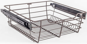Hardware Resources POB1-14176ORB Dark Bronze Closet Pullout Basket with Slides 14