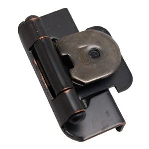 Amerock Double Demountable Cabinet Hinge 1/2 inch (13 mm) Overlay Hinge Oil Rubbed Bronze 2 Pack Self-Closing Hinge Cabinet Door Hinge