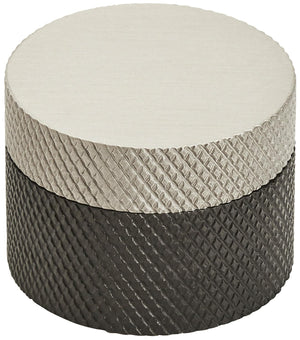 Amerock Cabinet Knob Matte Black/Silver Champagne 1-1/4 inch (32 mm) Diameter Transcendent 1 Pack Drawer Knob Cabinet Hardware