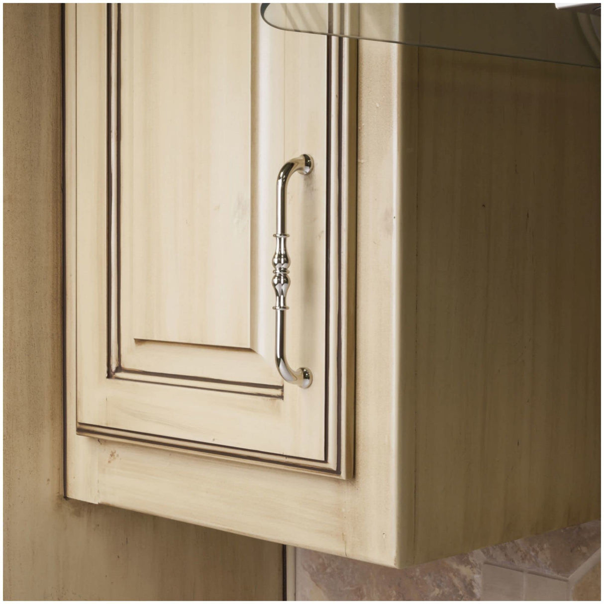 Jeffrey Alexander 818-160ABSB 160 mm Center-to-Center Antique Brushed Satin Brass Bella Cabinet Pull