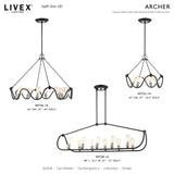 Livex Lighting 49736-14 Archer Chandelier, Nickel