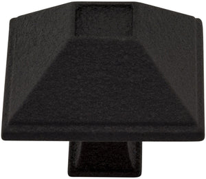 Jeffrey Alexander 602DMAC 1-1/2" Overall Length Distressed Oil Rubbed Bronze Square Tahoe Cabinet Knob