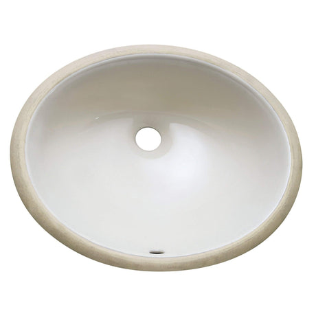 18 in. Undermount Oval Vitreous China Sink in Linen