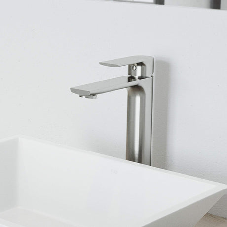 VIGO Norfolk 10.75 inch H Single Hole Single Handle Bathroom Faucet in Brushed Nickel - Vessel Sink Faucet VG03027BN_New