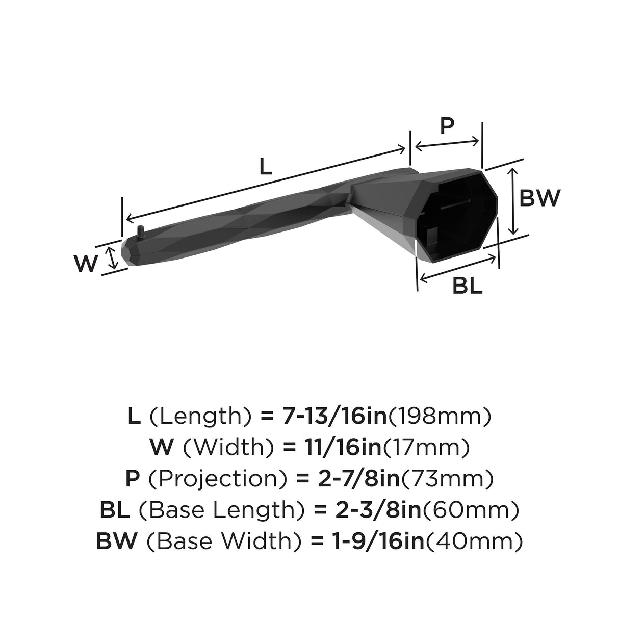 Amerock BH36041MB Matte Black Single Post Toilet Paper Holder 7-13/16 in. (198 mm) Length Toilet Tissue Holder St. Vincent Bath Tissue Holder Bathroom Hardware Bath Accessories