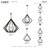 Livex Lighting 40928-04 Prism Collection 15-Light Foyer Chandelier with 2 Tiers, Black, 42 x 42 x 41