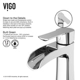 VIGO Paloma 6.75 inch H Single Hole Single Handle Single Hole Bathroom Faucet in Chrome - Bathroom Sink Faucet VG01041CH