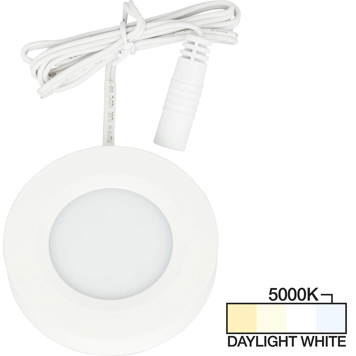 Task Lighting L-PS-FR-3WT-50 180 Lumen Pearl Series Puck Light, White 5000K Daylight White