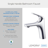 Gerber D225034 Chrome Lemora Single Handle Lavatory Faucet