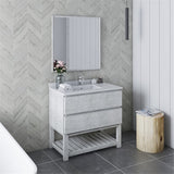 Fresca FCB3136RWH-FS-CWH-U Modern Bathroom Vanity