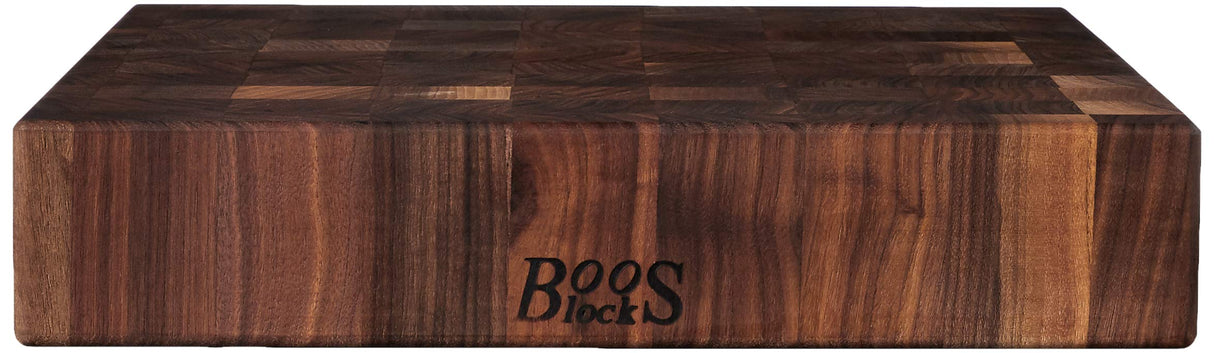 John Boos WAL-CCB151503 Block Classic Reversible Walnut Wood End Grain Chopping Block, 15 Inches x 3 15X15X3 WAL- ENDGR-REV-GRIPS