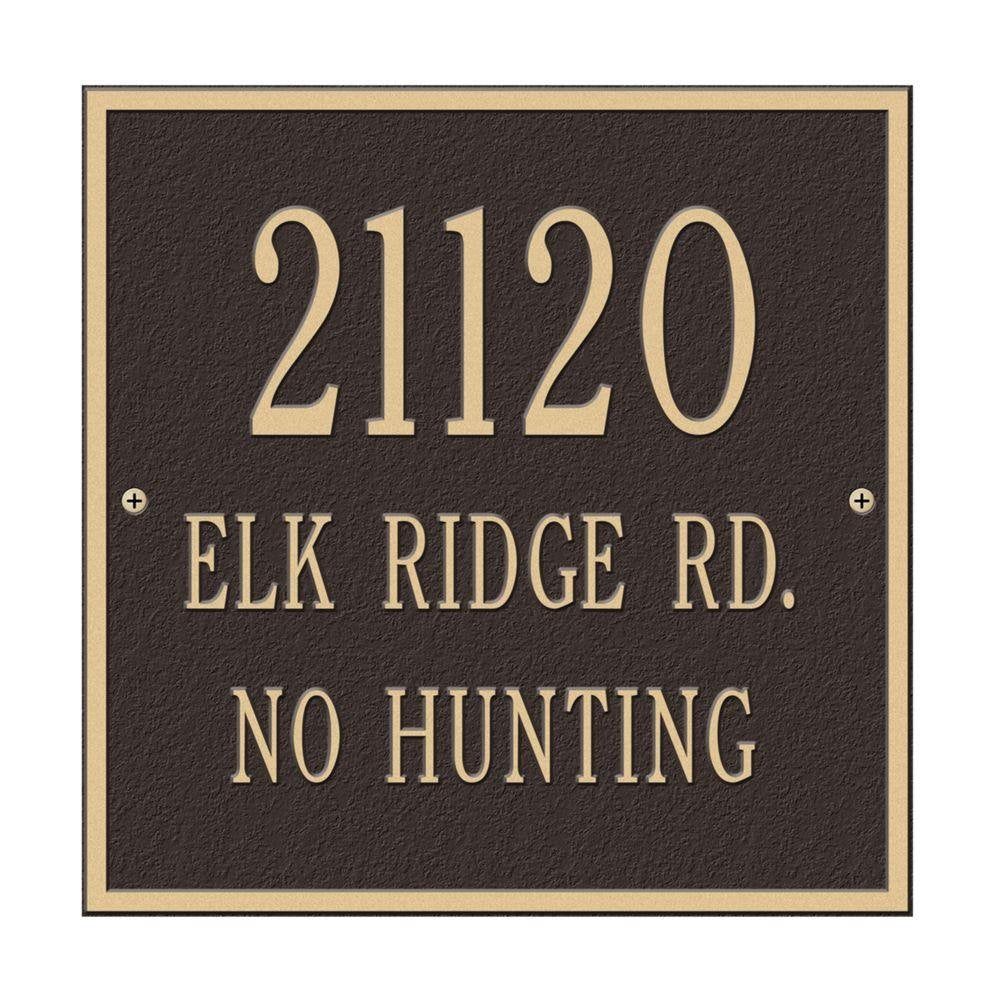 Whitehall 2112OG - Personalized Square Plaque - Standard - Wall - 3 line
