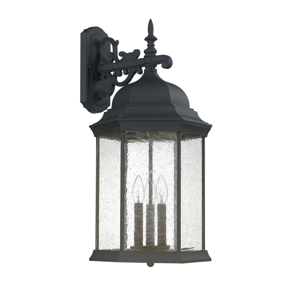 Capital Lighting 9838BK Main Street 3 Light Outdoor Wall Lantern Black