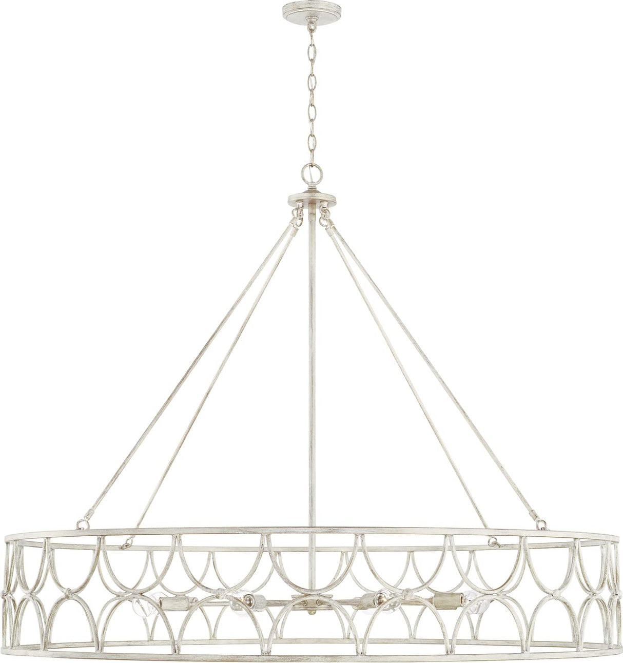 Capital Lighting 443381WW Ricci 8 Light Chandelier Winter White