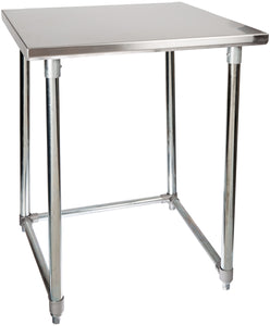 John Boos ST6-3036GBK 16 Gauge Stainless Steel Work Table with Galvanized Base and Bracing, 36