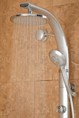 PULSE ShowerSpas 1017-S Bonzai Silver Aluminum Shower System