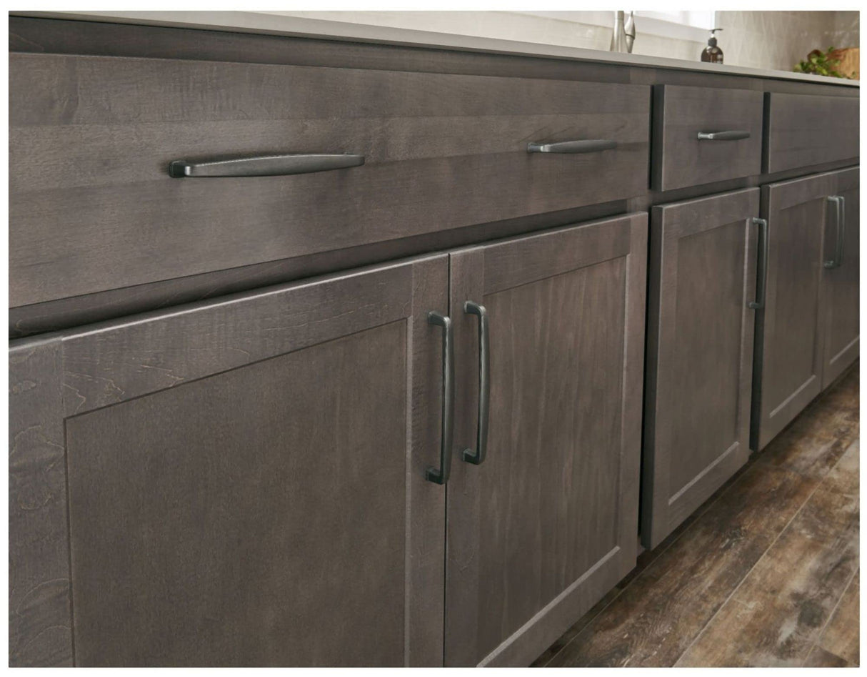 Jeffrey Alexander 1092-12BNBDL 12" Center-to-Center Brushed Pewter Square Milan 1 Appliance Handle