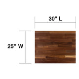 John Boos WALKCT-BL3025-O Blended Walnut Counter Top with Oil Finish, 1.5" Thickness, 30" x 25"