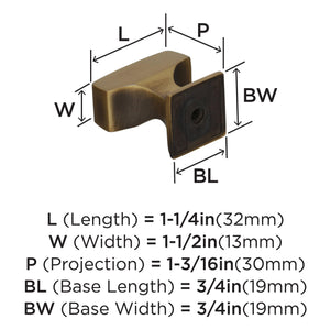 Amerock Cabinet Knob Gilded Bronze 1-1/4 inch (32 mm) Length Mulholland 1 Pack Drawer Knob Cabinet Hardware