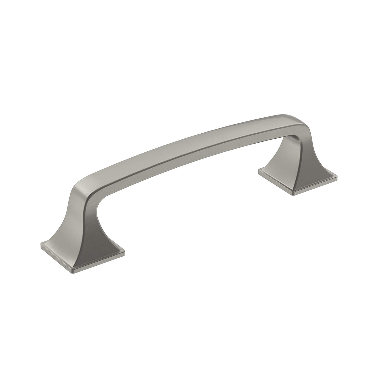 Amerock Cabinet Pull Satin Nickel 3-3/4 inch (96 mm) Center-to-Center Ville 1 Pack Drawer Pull Cabinet Handle Cabinet Hardware