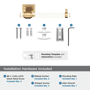Amerock BH36061CCZ Clear/Champagne Bronze Single Post Toilet Paper Holder 7-1/16 in. (179 mm) Toilet Tissue Holder Glacio Bath Tissue Holder Bathroom Hardware Bath Accessories