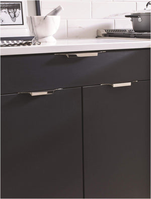 Amerock Cabinet Edge Pull Polished Chrome 4-9/16 inch (116 mm) Center to Center Extent 1 Pack Drawer Pull Drawer Handle Cabinet Hardware