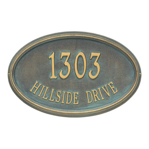 Whitehall 1301BV - Personalized Concord Oval Plaque -Estate - Wall - 2 Line