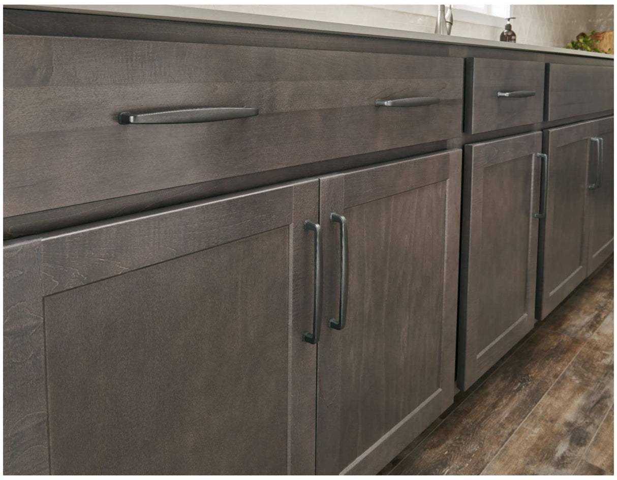 Jeffrey Alexander 1091AB 1-3/16" Overall Length Brushed Antique Brass Square Milan 1 Cabinet Knob