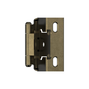 Amerock BPR7540BB Cabinet Hinge 1/2 in (13 mm) Overlay Self Closing Full Wrap Burnished Brass Kitchen Cabinet Door Hinge 1 Pair/2 Pack Functional Hardware