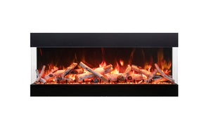 Amantii TRV-55-BESPOKE Tru View Bespoke - 55" Indoor / Outdoor 3 Sided Electric Fireplace Featuring a 20" Height, WiFi Compatibility, Bluetooth Connectivity, Multi Function Remote, and a Selection of Media Options