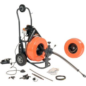 General Wire P-S92-A Speedrooter 92 Package w/ Power Cable Feed, Guide Tube, 100EM5 (100' x 3/4