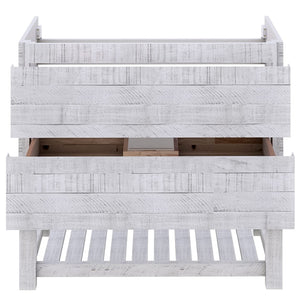 Fresca FCB31-361236RWH-FS Fresca Formosa 82" Floor Standing Open Bottom Double Sink Modern Bathroom Cabinet in Rustic White