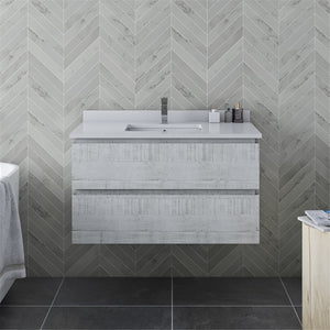 Fresca FCB3136RWH-CWH-U Modern Bathroom Vanity