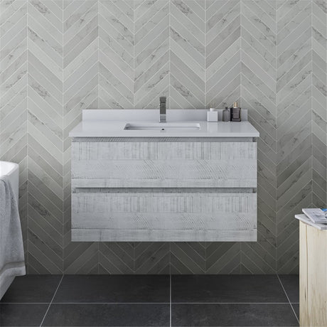 Fresca FCB3136RWH-CWH-U Modern Bathroom Vanity