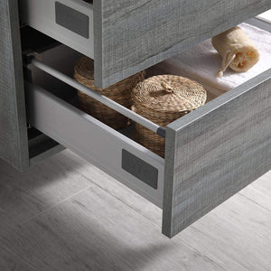 Fresca FVN9260OG-S Fresca Catania 60" Ocean Gray Wall Hung Single Sink Modern Bathroom Vanity w/ Medicine Cabinet