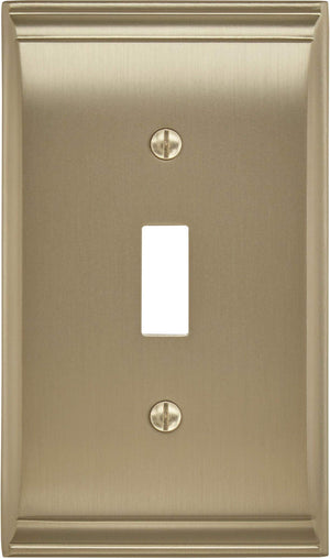 Amerock Wall Plate Golden Champagne 1 Toggle Switch Plate Cover Candler 1 Pack Light Switch Cover