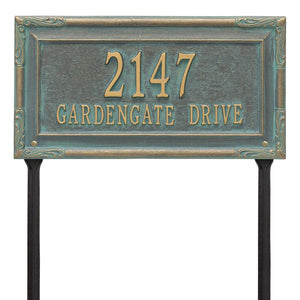 Whitehall 3289BV - Personalized Gardengate Plaque - Grande - Lawn - 2 line