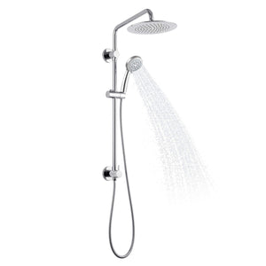 PULSE ShowerSpas 1088-CH-1.8GPM SeaBreeze II Shower System with 8" Rain Showerhead, Slide Bar and Multi-Function Hand Shower, Polished Chrome, 1.8 GPM