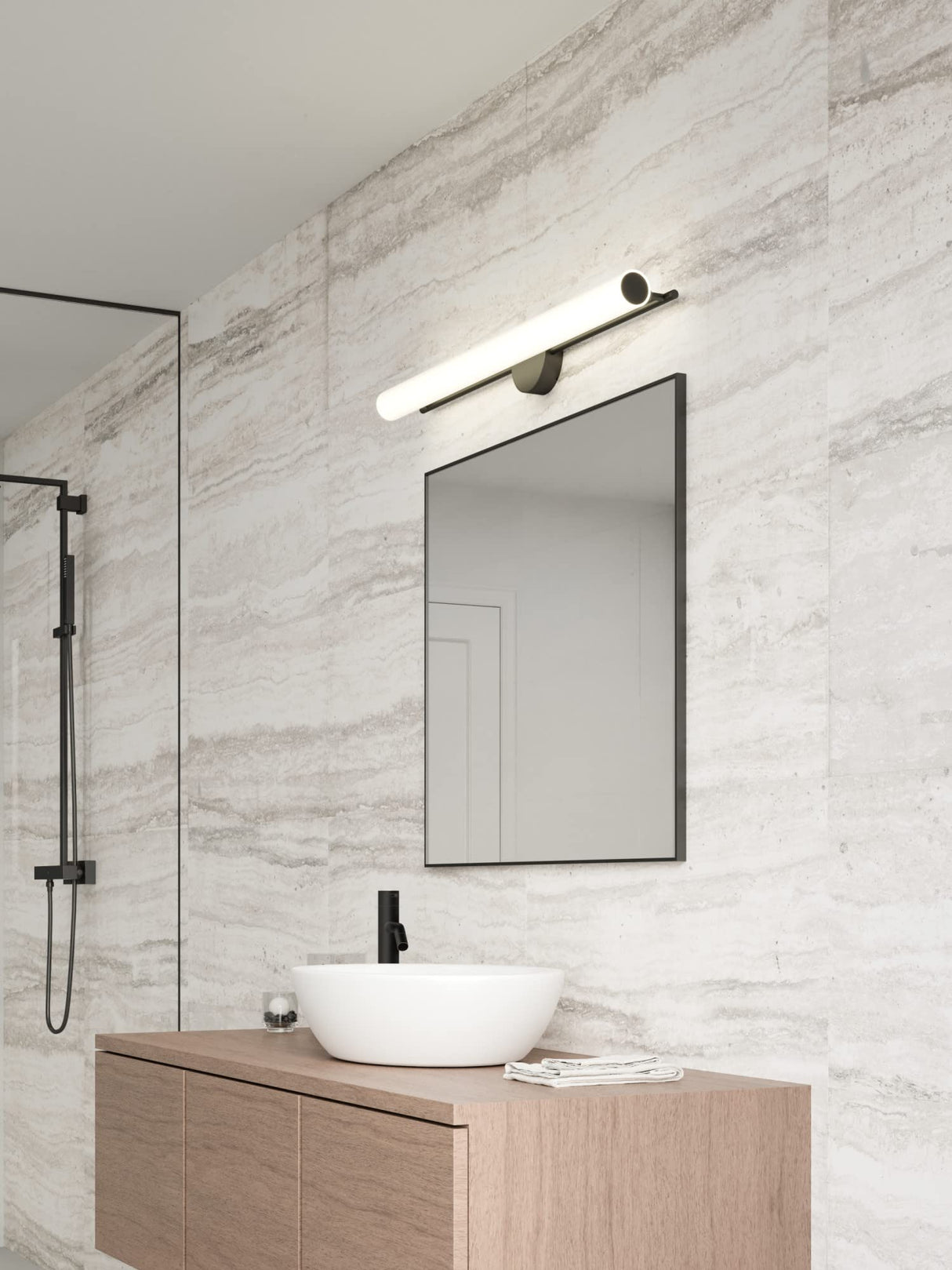 Kuzco WS70136-BK GRAMERCY 36" WALL SCONCE BLACK 27W 120VAC WITH LED DRIVER 3000K 90CRI