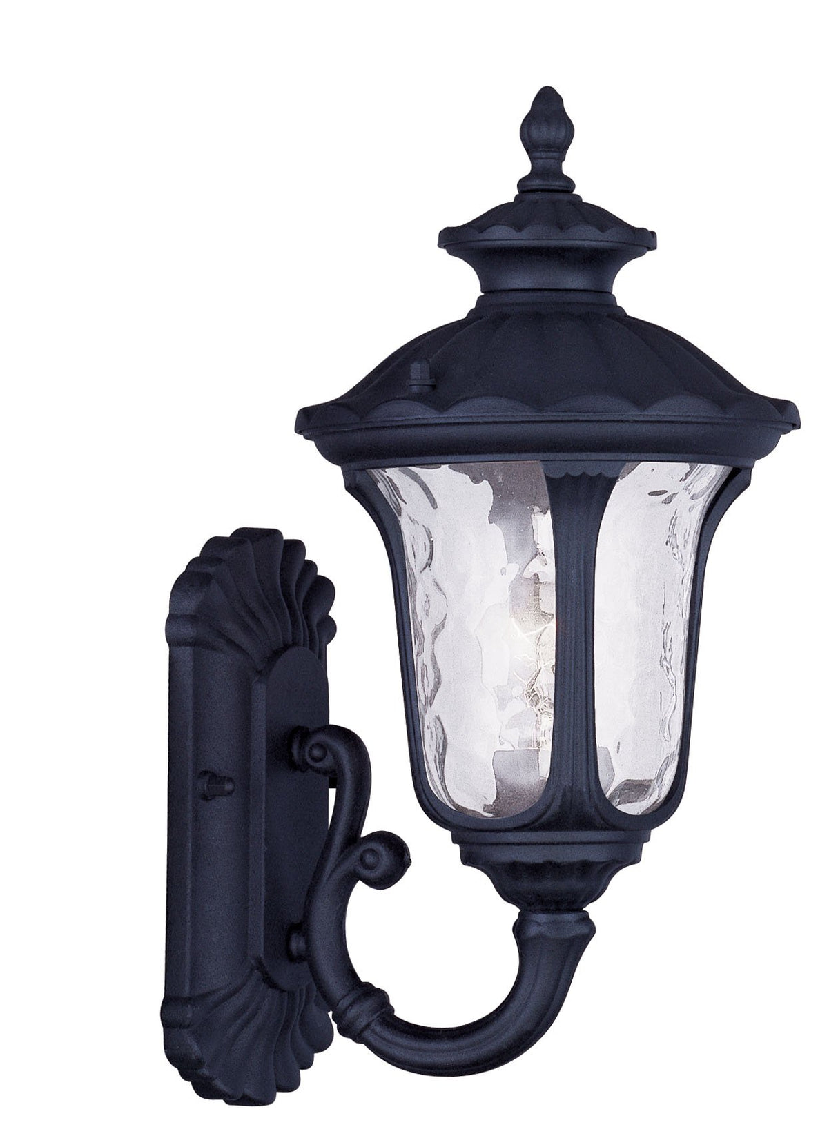 Livex Lighting 7850-14 Oxford 1-Light Outdoor Wall Lantern, 15.5" x 7.25" x 15.5", Black