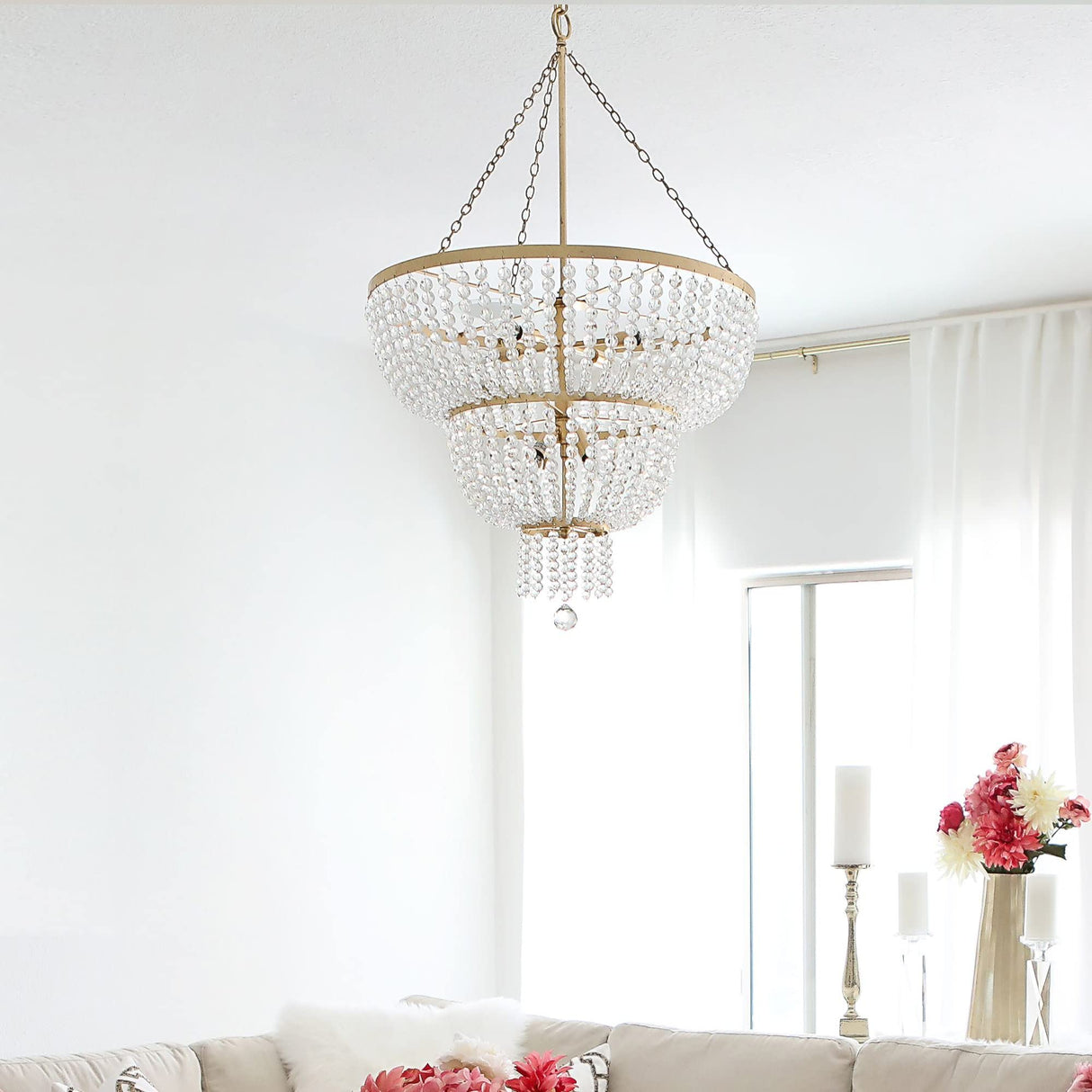 Crystorama 610-FB  Rylee 8 Light Forged Bronze Chandelier