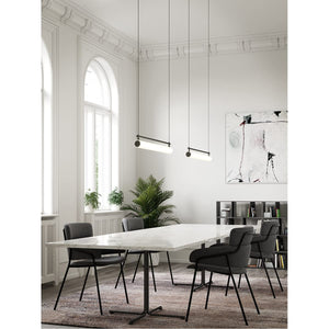 Kuzco LP70130-BK GRAMERCY 30" LP Black 120V TRIAC/ELV LED 3000K 90CRI 30W