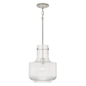 Capital Lighting 345111PN Nyla 1 Light Pendant Polished Nickel