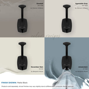 Amerock H37001MB Vicinity Double Prong Decorative Wall Hook Matte Black Hook for Coats, Hats, Backpacks, Bags Hooks for Bathroom, Bedroom, Closet, Entryway, Laundry Room, Office