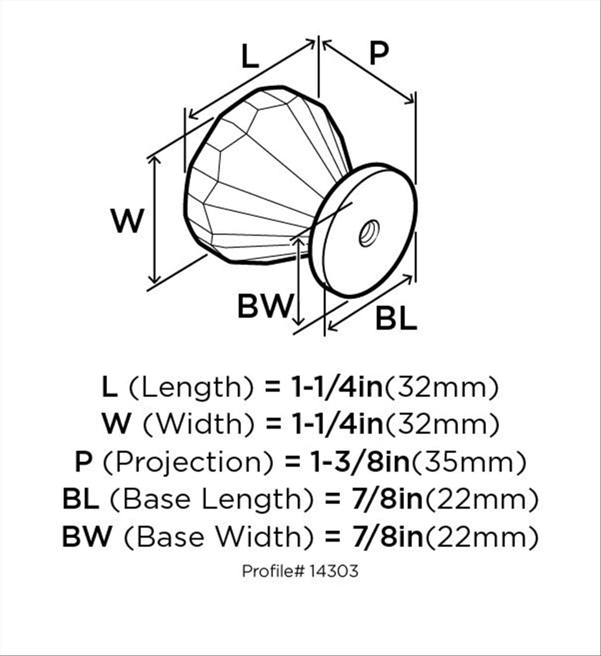 Amerock Cabinet Knob Clear/Oil-Rubbed Bronze 1-1/4 inch (32 mm) Diameter Traditional Classics 5 Pack Drawer Knob Cabinet Hardware