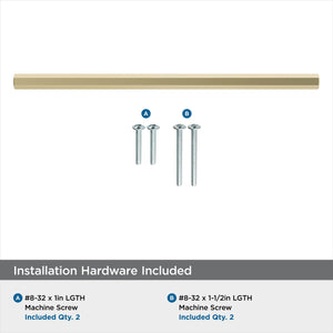 Amerock Cabinet Pull Golden Champagne 7-9/16 in (192 mm) Center-to-Center Drawer Pull Caliber Kitchen and Bath Hardware Furniture Hardware
