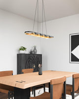 Kuzco LP90838-BK/GD MAESTRO 38" LINEAR PENDANT OUTER BLACK INNER GOLD 35W 120VAC WITH LED DRIVER 3000K 90CRI