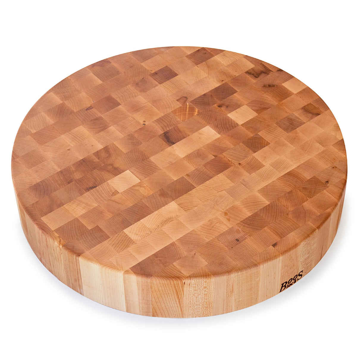 John Boos CCB24-R Medium Maple Wood Cutting Board for Kitchen 24 x Inches, 4 Inches Thick Non-Reversible Charcuterie End Grain Block with Oil Finish 24DIAX4 MPL-END GR-NON REV-NO GRIPS