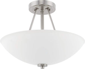 Capital Lighting 218921BN Stewart 2 Light Semi-Flush Brushed Nickel
